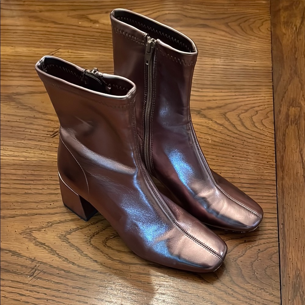 Metallic Ankle Boots